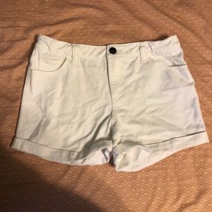White jean shorts from Cherokee